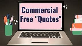 How To Find Quotes Free For Commercial Use