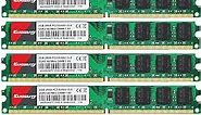 8GB Kit (4X2GB) DDR2 667 DIMM RAM, Kuesuny PC2-5300/PC2-5300U CL5 240-Pin Non-ECC Unbuffered Desktop Memory Modules