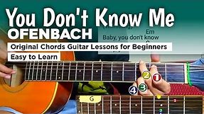 You Dont Know Me • Ofenbach (Guitar Tutorial) Original Chords Guitar Lessons for beginners
