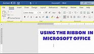 What is the Ribbon in Microsoft Word | HOW to find the Ribbon Bar and use it