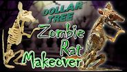 Dollar Tree Zombie Rat Makeover! DIY Halloween Decoration.