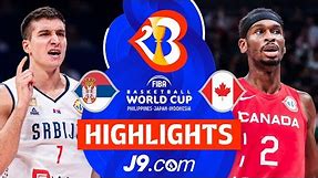 Serbia 🇷🇸 reach 3rd World Cup Final after beating Canada 🇨🇦 | J9 Highlights | #FIBAWC 2023