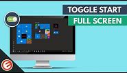 How To Toggle Start Full Screen in Windows 10 (2020)