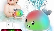Toddla Whale Bath Toy Sprinkler - Bath Toys for Toddlers 1-3 - Light Up Water Whale Bath Toy - Bathtub Toys for Infants 6-12 Months Toddlers Age 2-4 Birthday Gift for 1 2 3 4 5 Year Old Boys Girlds