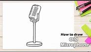 How to draw Old Microphone