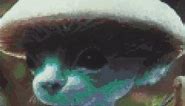 BLUE SMURF CAT MEME PIXEL ART IN MINECRAFT