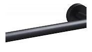 9-Inch Matte Black Towel Bar for Bathroom, Total Length 12-Inch Small Bath Towel Rack Wall Mount, Durable SUS304 Stainless Steel Modern Home Decor Black Towel Holder