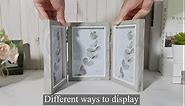 Afuly 3 Picture Frame 4x6, White Picture Frames Collage Wall Decor, Desk Picture Frames for Office Wedding Picture Frames 3 Opening Unique Triple Picture Frame Gifts for Family Friends