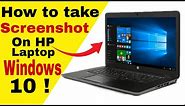 How to take screenshot in windows 10 hp laptop | Take Screenshot in your HP Laptop