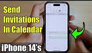 iPhone 14/14 Pro Max: How to Send Invitations In Calendar