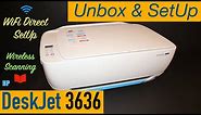 HP DeskJet 3636 SetUp, Unboxing, WiFi Direct SetUp, Wireless Scanning !!