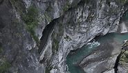 Famous Gorge In Taroko National Park, Hualien, Taiwan, Aerial View