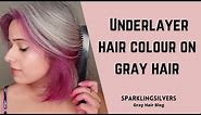 Peekaboo Hair Color on Short Grey Hair in 5 Easy Steps