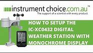 How to Set Up the IC-XC0432 Digital Weather Station with Monochrome Display