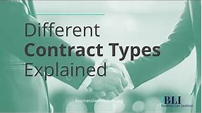 Types of Contracts • Different Contracts Explained