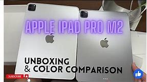 Apple IPad Pro M2 - Unboxing and Color Comparison - Silver VS Space Gray