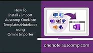 OneNote - How to import templates & notebooks into OneNote using Online Importer