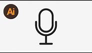 Learn How to Draw a Microphone Icon in Adobe Illustrator | Dansky