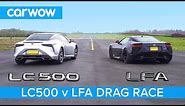 Lexus LFA vs Lexus LC500 - DRAG RACE, ROLLING RACE & BRAKE TEST