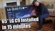 LG 65" OLED C9 and CX TV Install in 15 minutes