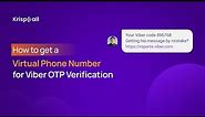How to get a Virtual Phone Number for Viber OTP Verification