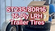 16” load range H trailer tires and Custom Aluminum 8 Lug Trailer Wheels for Horse Trailer