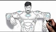 How To Draw Superior Iron Man | Step By Step | Marvel