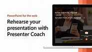 Rehearse your slide show with Speaker Coach