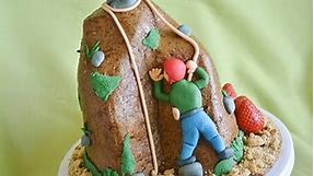 Rock Climbing Themed Birthday Cake