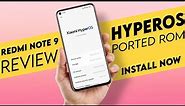 HyperOs 1.0 ported rom for Redmi Note 9 | Android 14 | Review and Installation
