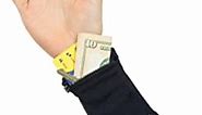Locker Lifestyle Premium Wrist Locker - Wrist Wallets For Women & Men - Travel Wallet Wrist Bands & Storage Pouch - Hands-Free Phone Wallet, Key Pouch, Card Zipper Wallet & Cash Holder (Black, Medium)