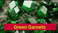 Green Garnets on Rock