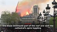 See the charred inside of Notre Dame Cathedral