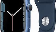 Apple Watch Series 7 [GPS 45mm] Smart Watch w/Blue Aluminum Case with Abyss Blue Sport Band. Fitness Tracker, Blood Oxygen & ECG Apps, Always-On Retina Display, Water Resistant