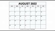 Printable August 2022 Calendar Templates with Holidays - Wiki Calendar