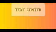 Center a Text on a rectangular shape using Html, CSS