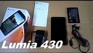 Microsoft Lumia 430 Unboxing and quick review - dual sim (Nokia Lumia 430)