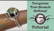Making A Tree Branch Ring with Turquoise: A Silversmithing Tutorial