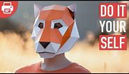 How to make a Tiger Mask with Paper or Cardboard | DIY Printable Template