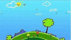 🌍🎶 Fun Spinning Earth Doodle Happy Drawing Art Kids Cartoon Background