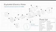 What are the components of an electric motor?