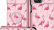 Goocrux (2in1 for Moto G Power 5G 2023 Case Women Girls Cute Flamingo Girly Pretty Kids Phone Cover Cartoon Design with Slide Camera Cover+Ring Holder Fashion Cases for Motorola G Power 5G 2023 6.5''