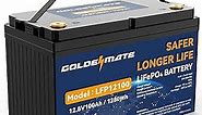 12V 100Ah LiFePO4 Lithium Battery, 15000 Cycles Rechargeable Group 31 Battery, Built-in BMS, for RV, Solar, Marine Trolling Motor Fish Finder Power Wheels Off-Grid Applications