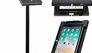 Pyle Anti-Theft Tablet Security Stand Kiosk - Heavy Duty Aluminum Metal Floor Standing Mount Tablet Case Holder Display w/ 37.80 Inch Pole Height, Designed for iPad 2 3 4 Air Tablets -PSPADLK45 Black