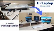 HP Ultra Slip Docking Station unboxing and Installation | HP Elitebook 840 G6 Laptop