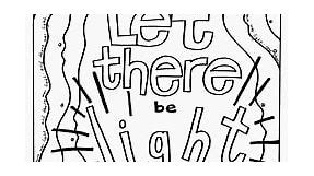 Free Creation Coloring Pages "Let There Be Light"