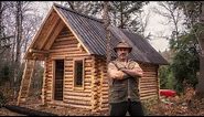 Man Builds Off Grid Log Cabin Alone in the Canadian Wilderness