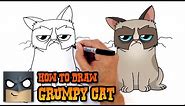 How to Draw Grumpy Cat | Drawing Lesson