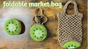 Crochet Foldable Fruit Market Bag Tutorial