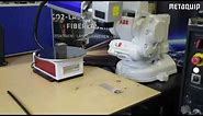 Fiber laser engraving on robotic arm